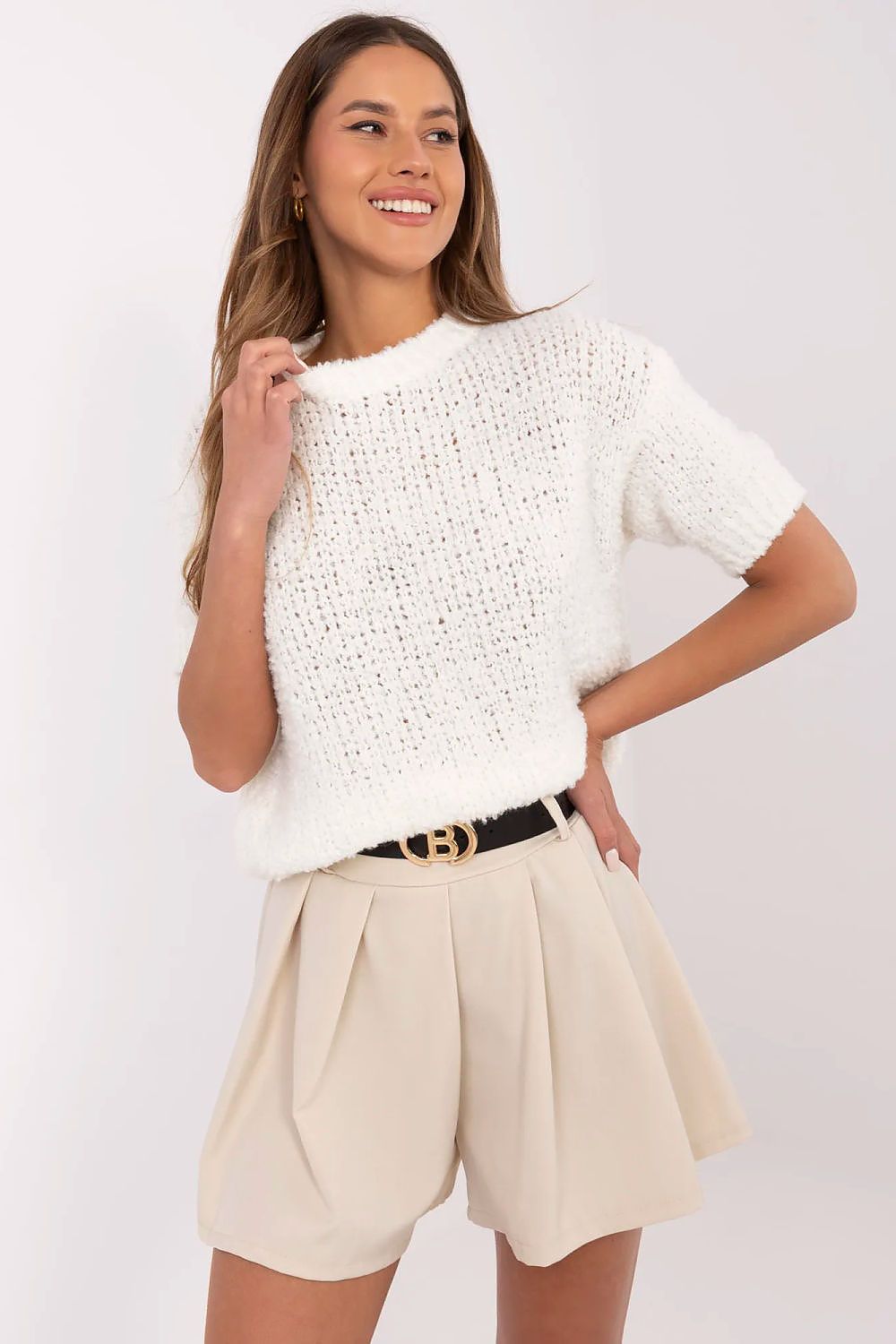 Short sleeve sweater model 209708 Italy Moda